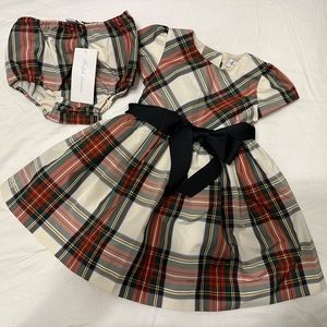 NWT Ralph Lauren Plaid Fit-and-Flare Dress & Bloomer